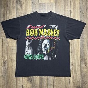 Vintage 90s Bob Marley One Love Rap T Shirt Men's XL Reggae Music